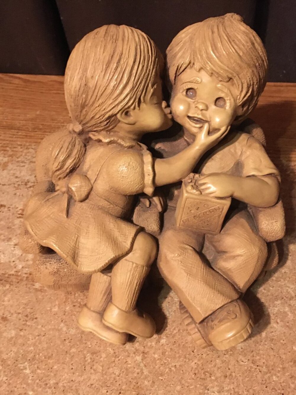 FANNYKINS FIGURINE BILL MACK SOLAR STATUARY BACK OF THE BALCONY GIRL AND BOY